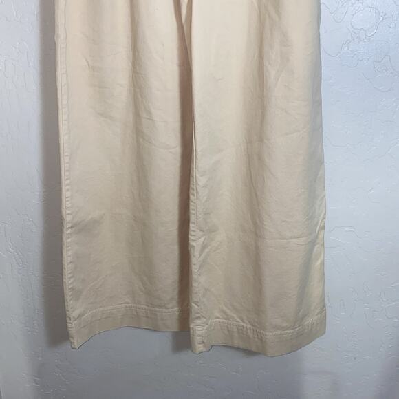Abercrombie wide leg khaki trousers with belt - Picture 3 of 9